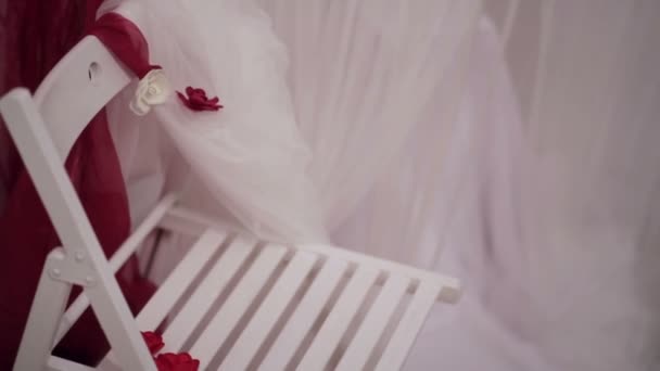 Hermosa decoración de boda — Vídeo de stock