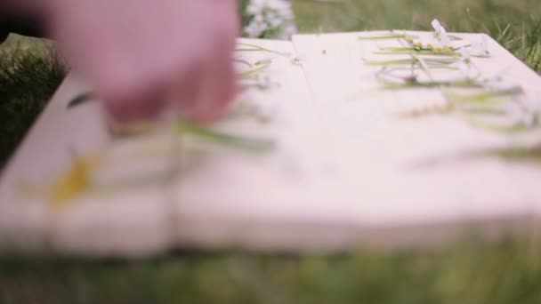 mains préparant des décorations de printemps 