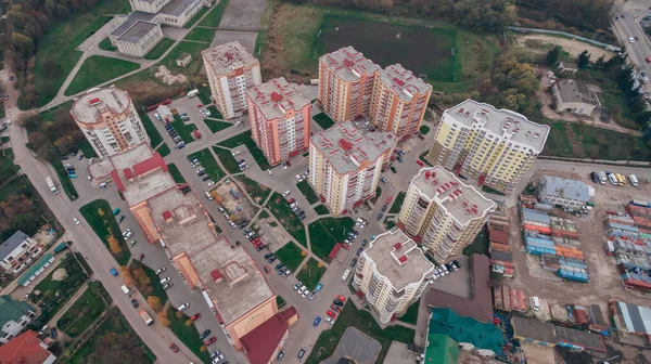 Vista Aérea Drone Microdistrito Novo Cidade — Fotografia de Stock