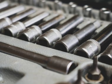 Metal krom kaplama cırcır büyüsü soketleri.