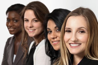 Diverse group of businesswomen clipart