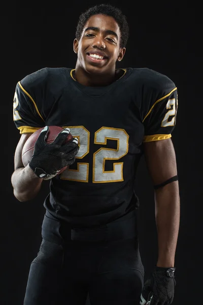 Football player smiling — Stock Photo, Image