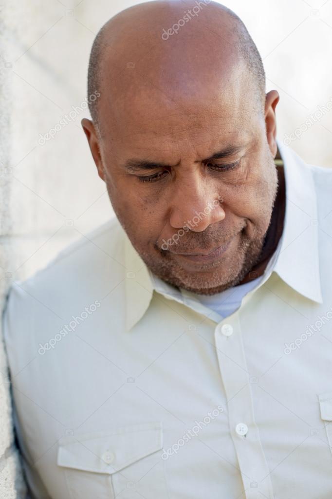 Depressed African American Man