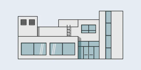 建物のファサードベクトル図 — ストックベクタ