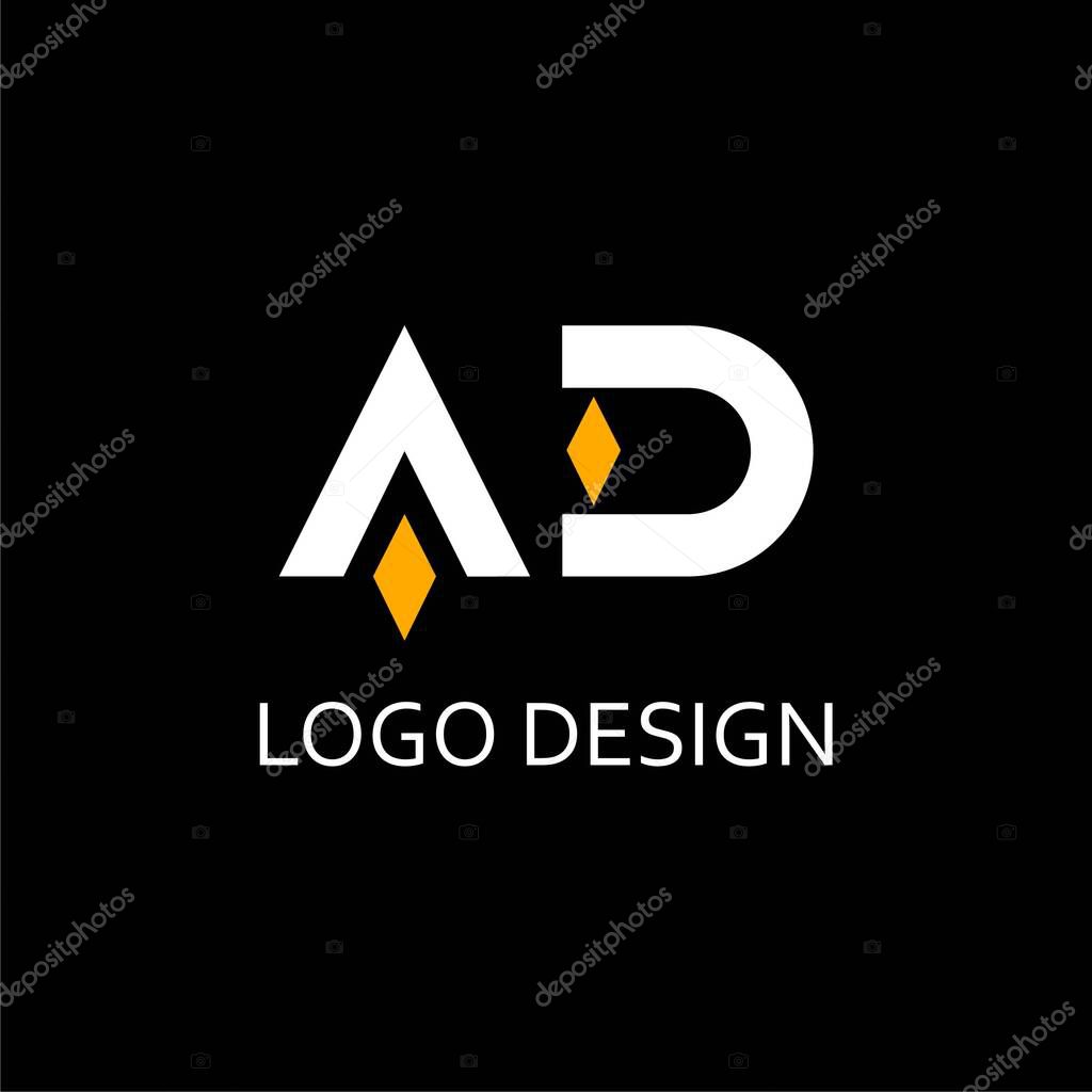 Ad letter for simple logo design