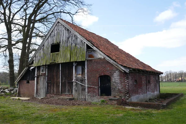 Fazenda Pouco Dilapidada Zona Rural Winterswijk Gelderland Países Baixos — Fotografia de Stock