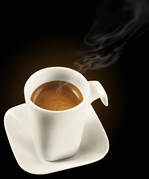 Hvit kopp kaffe – stockfoto