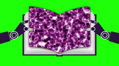 Robot El Tutuşu Soyut Kristal Kitap