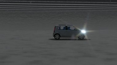 Kar Animasyonunda Aile Aracı Sürücüsü