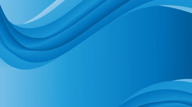 Soyut Mavi Dalgalı Tasarım Gradyan Arkaplan ve Akan Eğriler