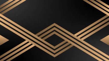 Modern Dekoratif Tasarımda Arkaplan Siyah ve Altın Çizgileri