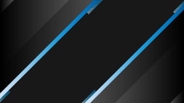 Çapraz Çizgili Aksanlı Parlak Siyah ve Mavi Soyut