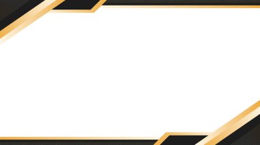 Beyaz arka planı olan siyah ve altın bir çerçeve.