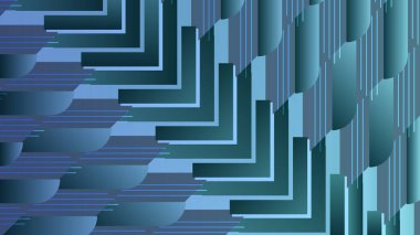 Zigzag Şekilli Gradyan Mavi Tonlardaki Soyut Arkaplan Geometrik Deseni