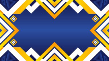 Mavi, Sarı ve Beyaz Desenler ile Renkli Geometrik Soyut Arkaplan