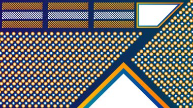 Renkli Noktalar ve Kalın Çizgilerle Soyut Arkaplan Geometrik Deseni