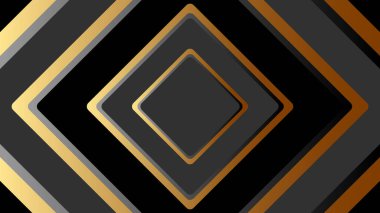 Zarif Siyah ve Altın Katmanlı Geometrik Desen Arkaplanı