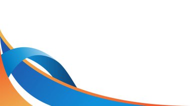 mavi turuncu ve mavi arkaplan vektör çizimi tasarımı