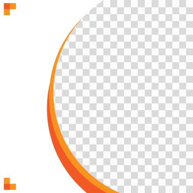 Beyaz renkli ve turuncu renkli modern Twibbon Tasarım Şablonu