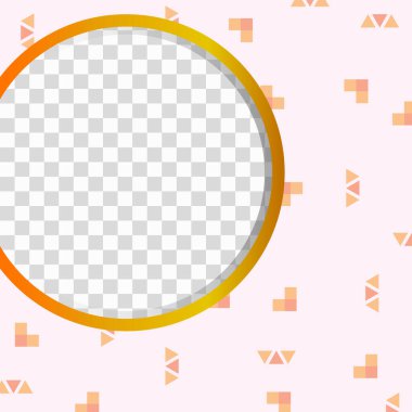 Modern basit doku geometrik Twibbon Tasarım Şablonu