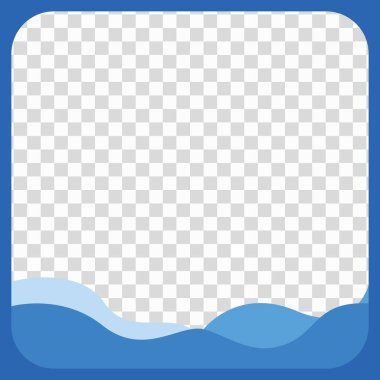 Mavi dalga biçimli basit bir Twibbon