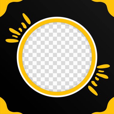 Çember çerçeveli siyah ve sarı Twibbon