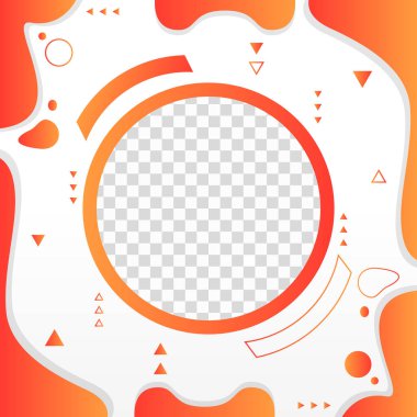 Kırmızı ve turuncu gradyan ile Twibbon arkaplanı