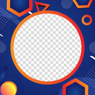 Renkli Twibbon afiş şablon tasarımı