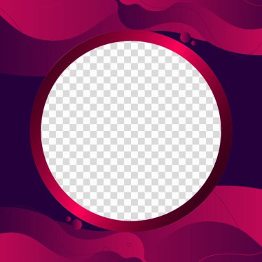 Yuvarlak şekilli soyut Twibbon geometrik çember afişi