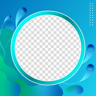 Şeffaf arkaplanda Twibbon yuvarlak çerçeve