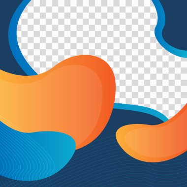 Turuncu ve mavi gradyan şekilli Twibbon mavisi arkaplan