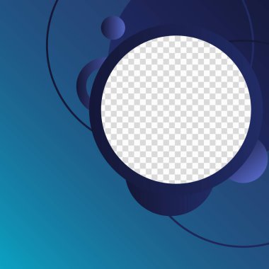 Twibbon mavi çember soyut arkaplan