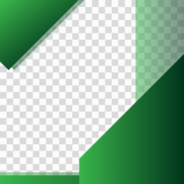 abstract Twibbon green background design template