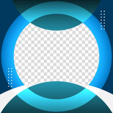 Mavi daireli ve daireli soyut Twibbon arkaplanı