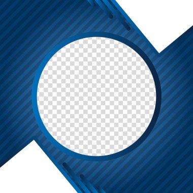 Mavi şeffaf arkaplana sahip iki yuvarlak çerçeve