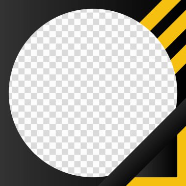 Şeffaf arkaplanı olan boş yuvarlak çerçeve