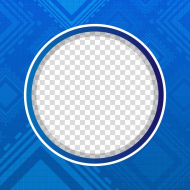 Daireli Twibbon Mavi Çember arkaplanı