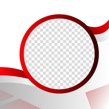 Şeffaf gölge ile Twibbon kırmızı yuvarlak çerçeve