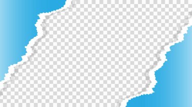 Saydam arkaplanda yırtık kağıt sayfası