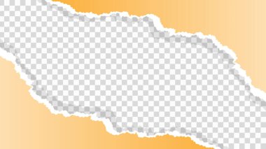 Şeffaf arkaplan vektör illüstrasyonunda yırtılmış kağıt