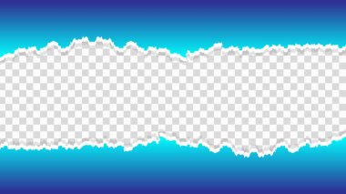 mavi arkaplanda yırtık kenarlı yırtık kağıt