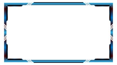 Blue Live Stream webcam sınır paneli şablonunu örtüyor