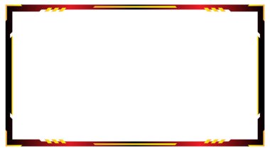 kırmızı ve altın akış yüzey sınır paneli şablonu