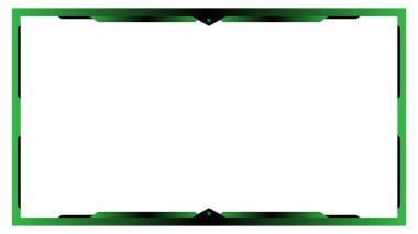 Akış yüzey yeşil sınır paneli şablonu