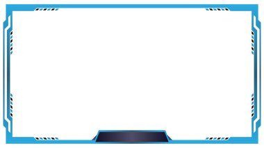 Mavi Dijital Akış Yüzü sınır paneli şablonu