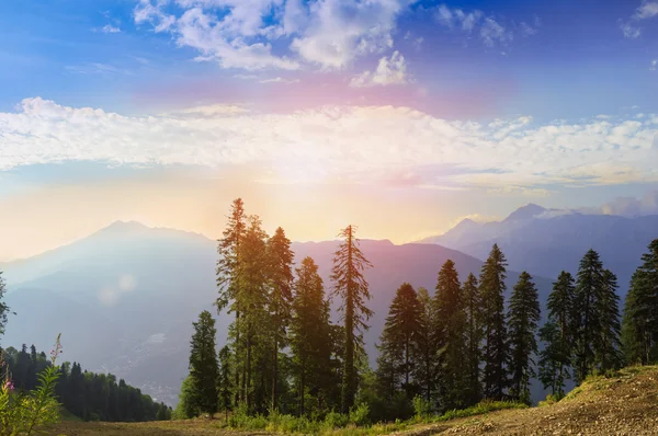  Güzel dağ manzarası. Sochi, Rusya Federasyonu