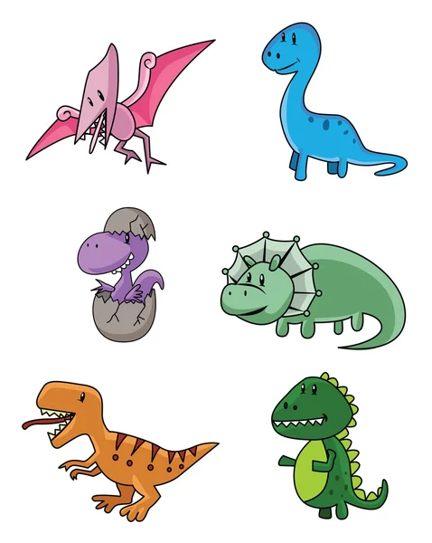 Juego de dinosaurios — Vector de stock