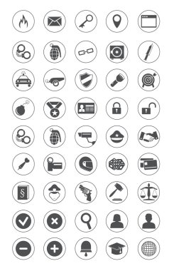 Güvenlik Icons set
