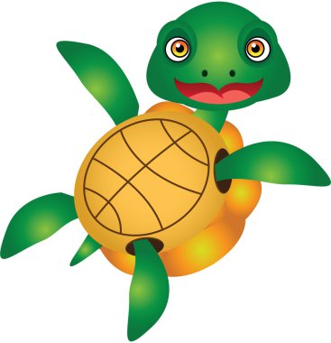 Kaplumbağa vektör çizim karikatür