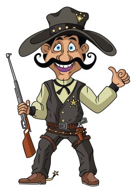 kovboy vektör çizim